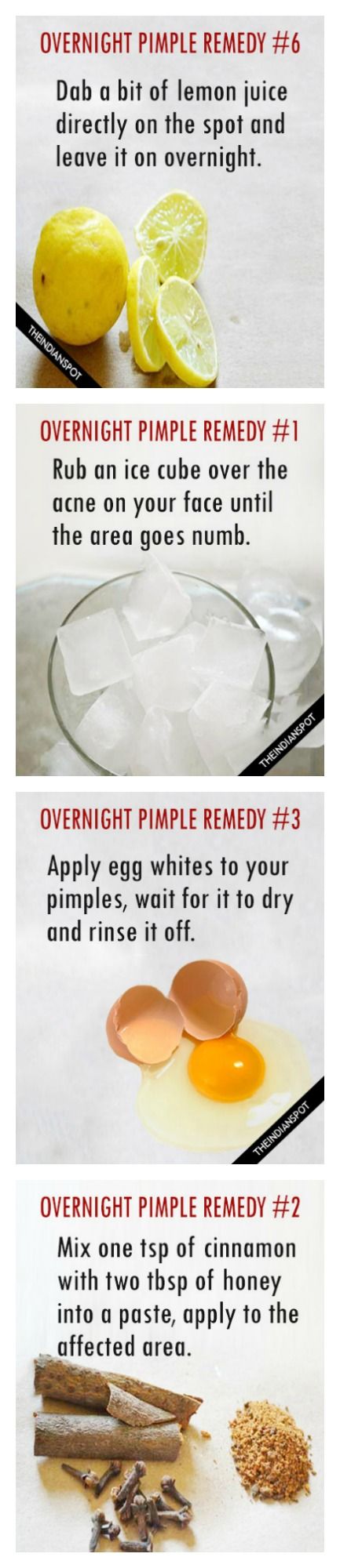 Overnight pimple remedies